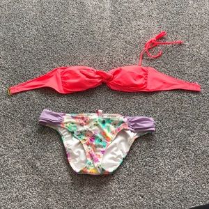 Victoria secret bikini set!size L top & M bottom.